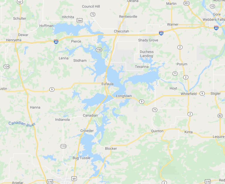 Map of Lake Eufaula: Finding your way around the lake | Porches &amp; Pastures